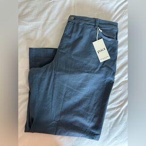 Pact Women's Stretch Twill Wide Leg Pants